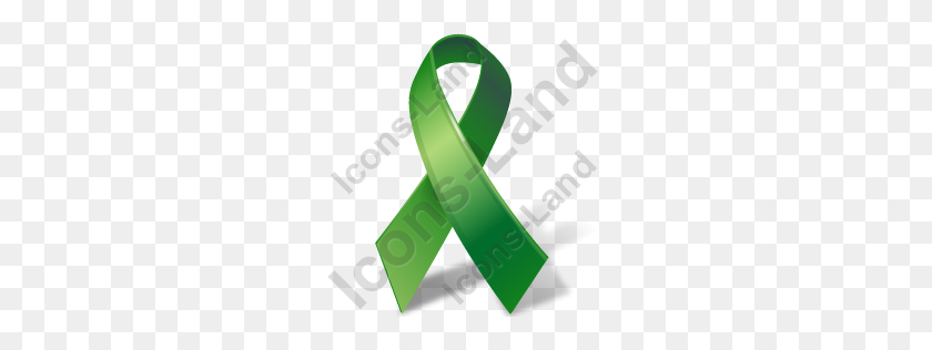256x256 Organ Donation Green Ribbon Icon, Pngico Icons - Green Ribbon PNG