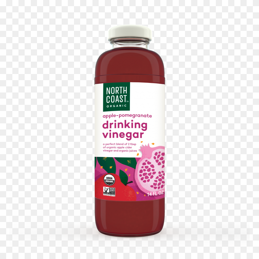 2500x2500 Organic Apple Pomegranate Drinking Vinegar Oz North Coast Organic - Apple Juice PNG