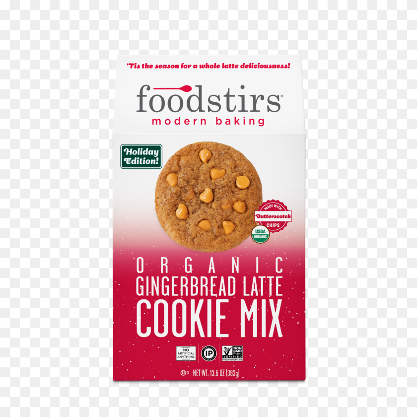 1600x1600 Organic Gingerbread Latte Cookie Mix - Chocolate Chip Cookies PNG
