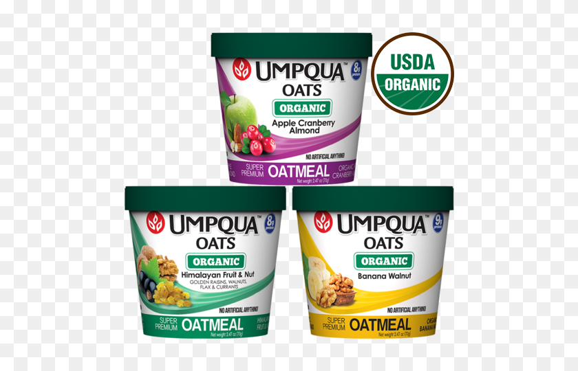 480x480 Organic Oatmeal Cups Umpqua Oats - Oatmeal PNG