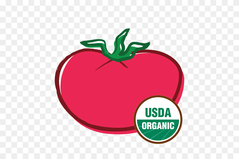 500x500 Organic Pink Tomato - Organic Clipart