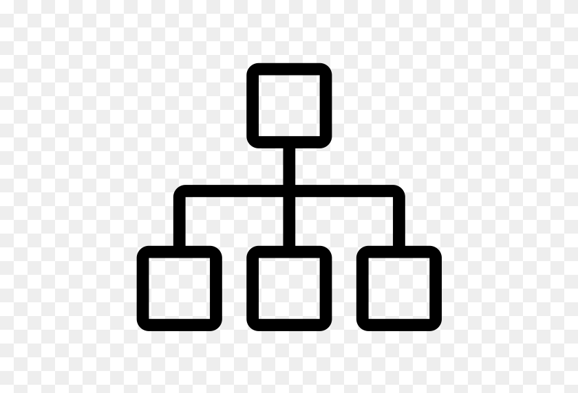 512x512 Organizational Structure Icon With Png And Vector Format For Free - Hierarchy Clipart