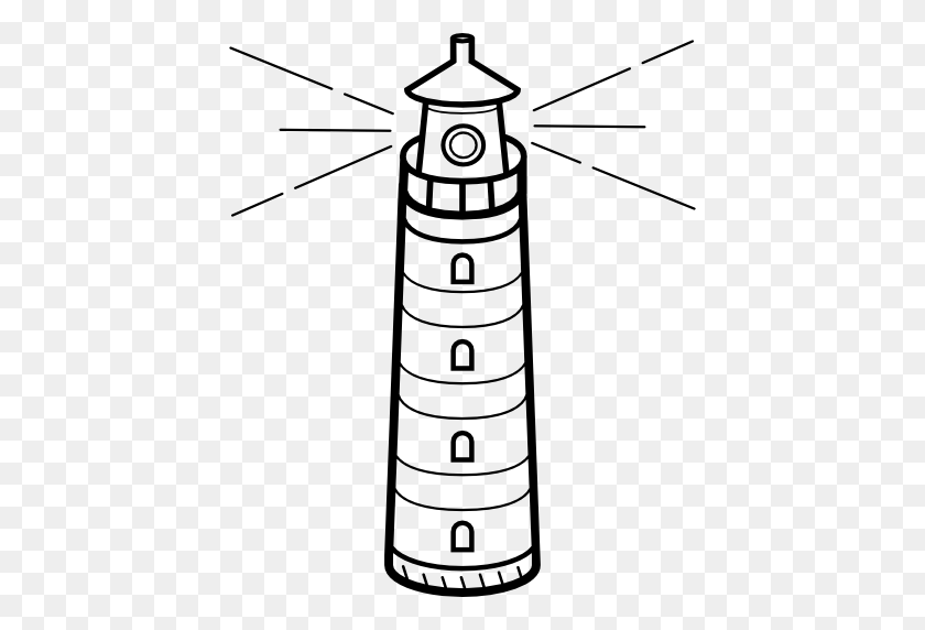 512x512 Orientation, Lighthouse, Tower, Guide, Buildings, Architecture - Lighthouse Clipart Black And White