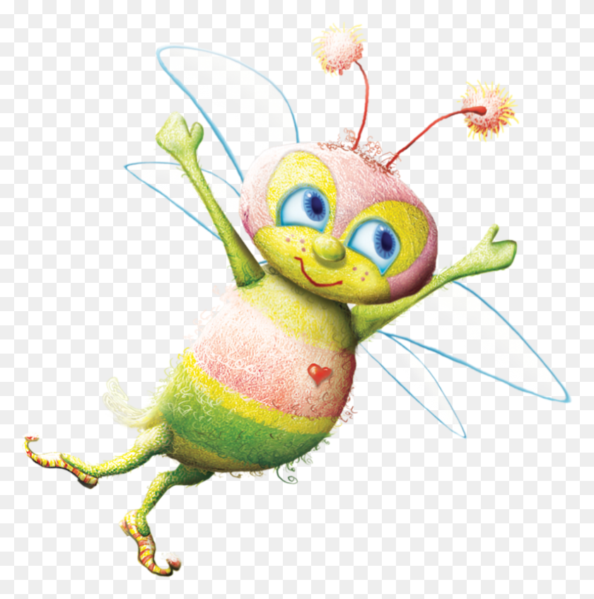 792x800 Orig Bee's And Dragon Flies - Flying Bee Clipart