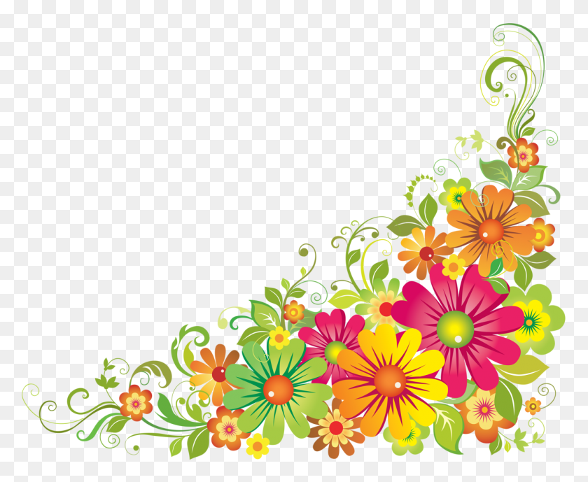 1280x1033 Orig Clip Art Clip Art, Flowers, Art - Flower Garland Clipart