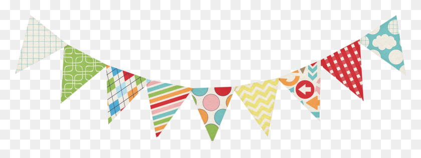 1280x423 Orig Clipart Bunting Banners - Triangle Banner Clipart