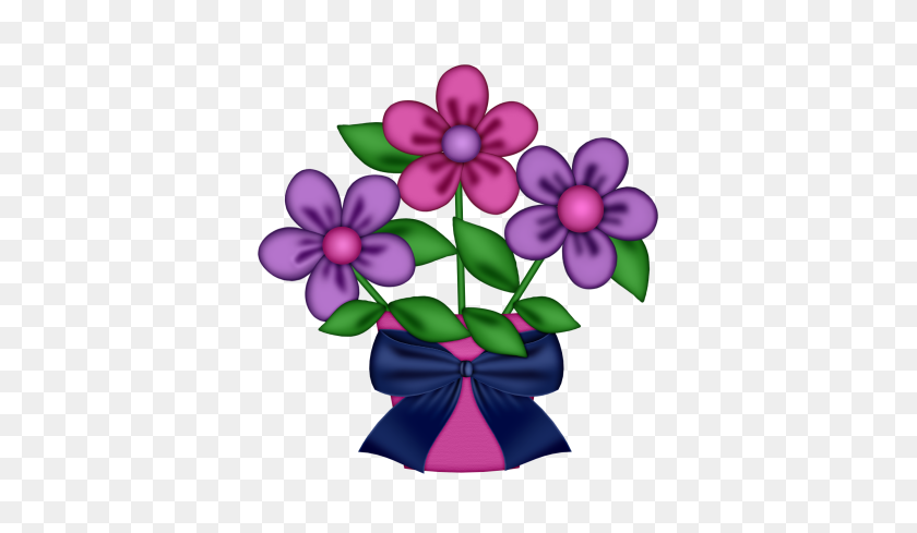 411x429 Orig Clipart Flowers - Fig Clipart