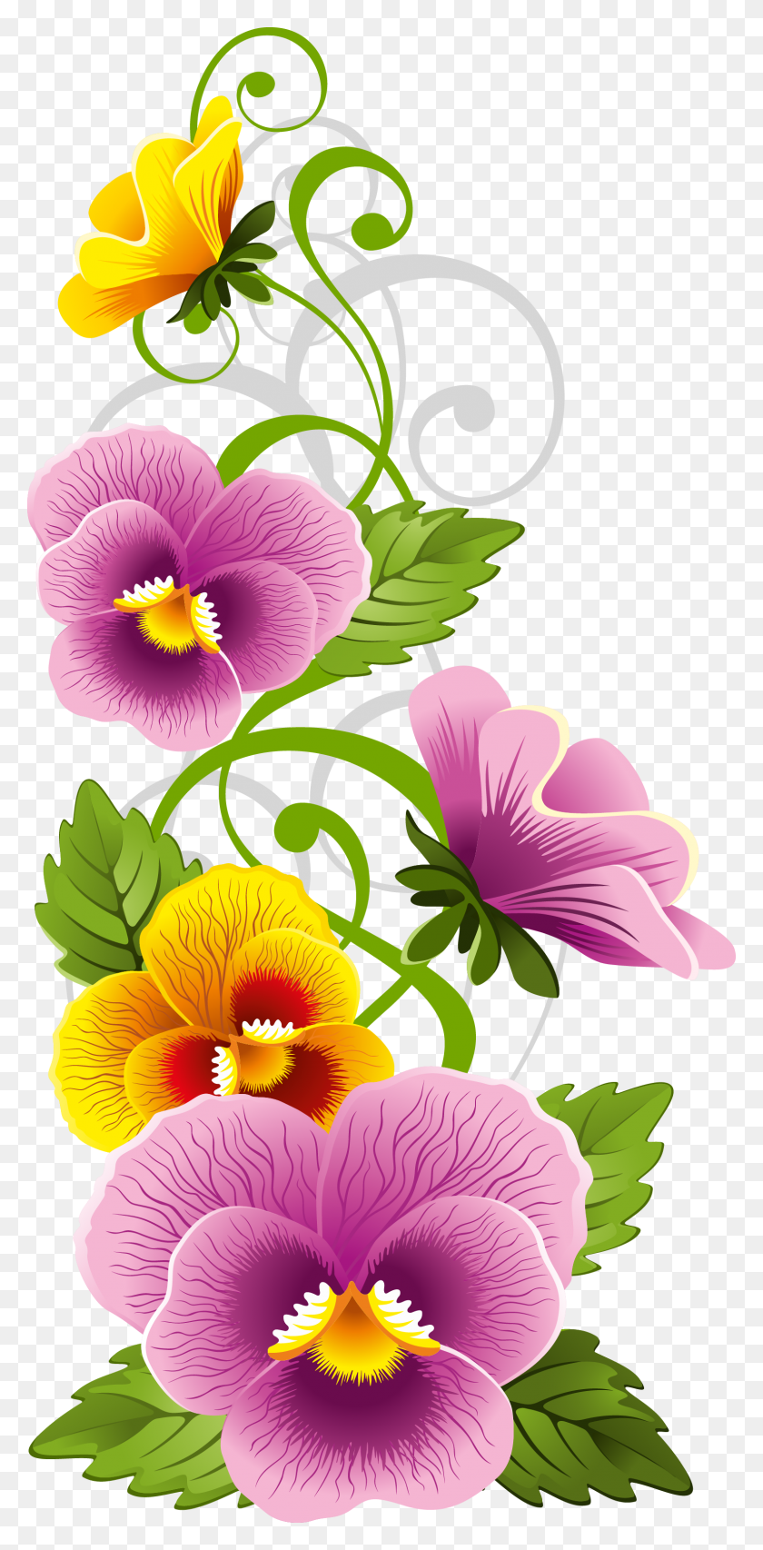 1538x3247 Orig Pixels Paint Draw I Must Know - Pansy Clipart