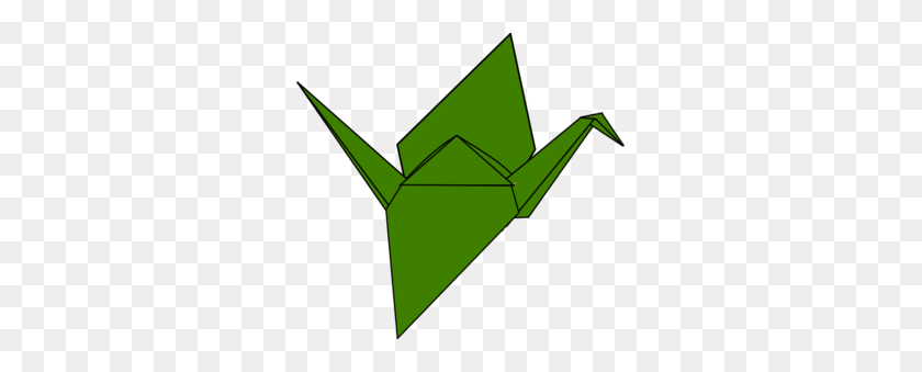 299x279 Origami Clipart Origami Bird - Crane Bird Clipart