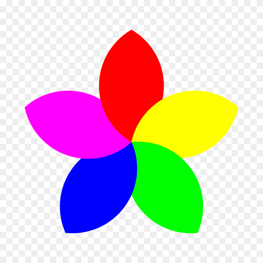 2400x2400 Оригами Пять Лепестков Цветочный Шаблон Дошкольного Сортировки Лепестков Красный - Цветочный Магазин Клипарт