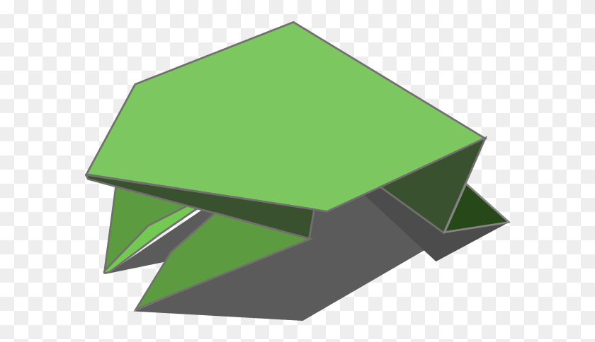 600x424 Origami Jumping Frog Clipart - Clipart De Papel Arrugado