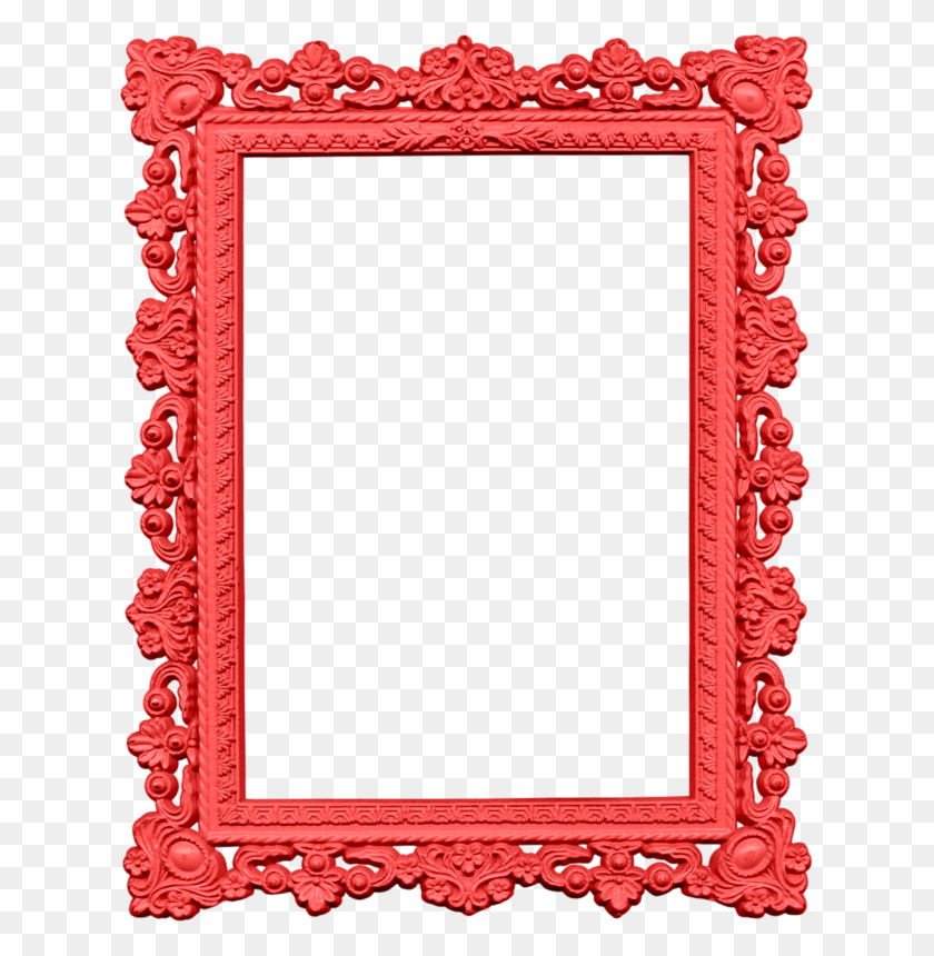 626x800 Ornate Red Frames Frame, Clip Art - Silver Frame Clipart