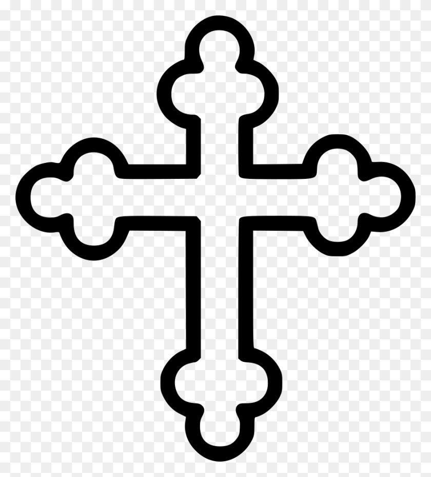880x980 Orthodox Cross Png Icon Free Download - Orthodox Clip Art