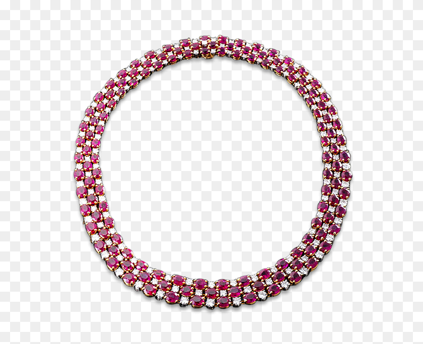 2500x2000 Oscar Heyman Ruby And Diamond Necklace, Carats - Diamond Necklace PNG