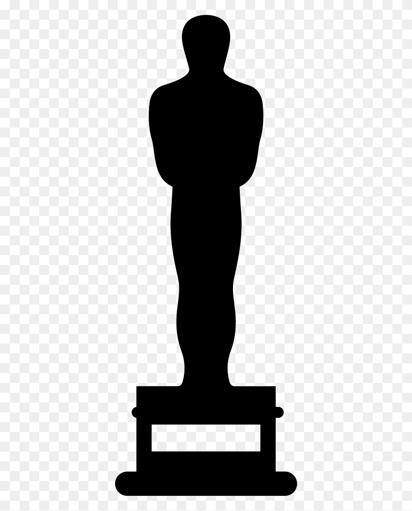 372x981 Oscar Prize Statue Silhouette Png Icon Free Download - Oscar Statue PNG