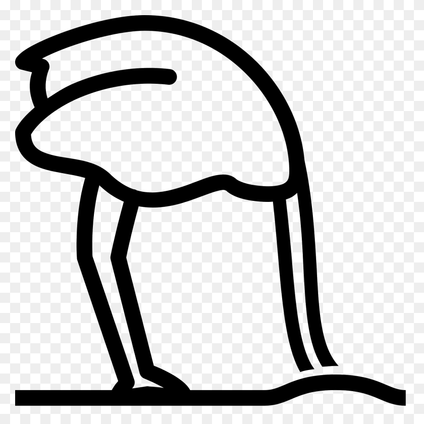 1600x1600 Ostrich Head In Sand Icon - Sand PNG