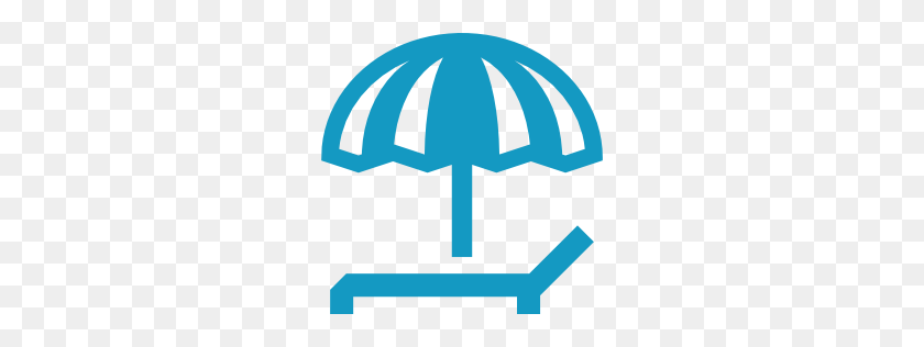 256x256 Our Story - Beach Chair And Umbrella Clipart