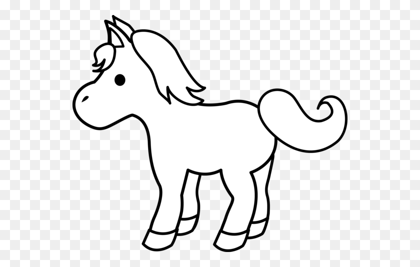 550x474 Out Line Pony, Art - Pony Clipart Black And White
