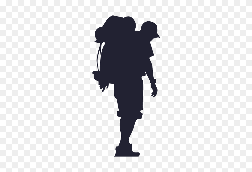 512x512 Outdoor Hiking Silhouette - PNG Silhouette