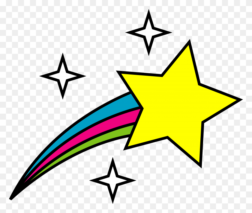 5292x4424 Outer Space Shooting Star - Rainbow Clipart Free