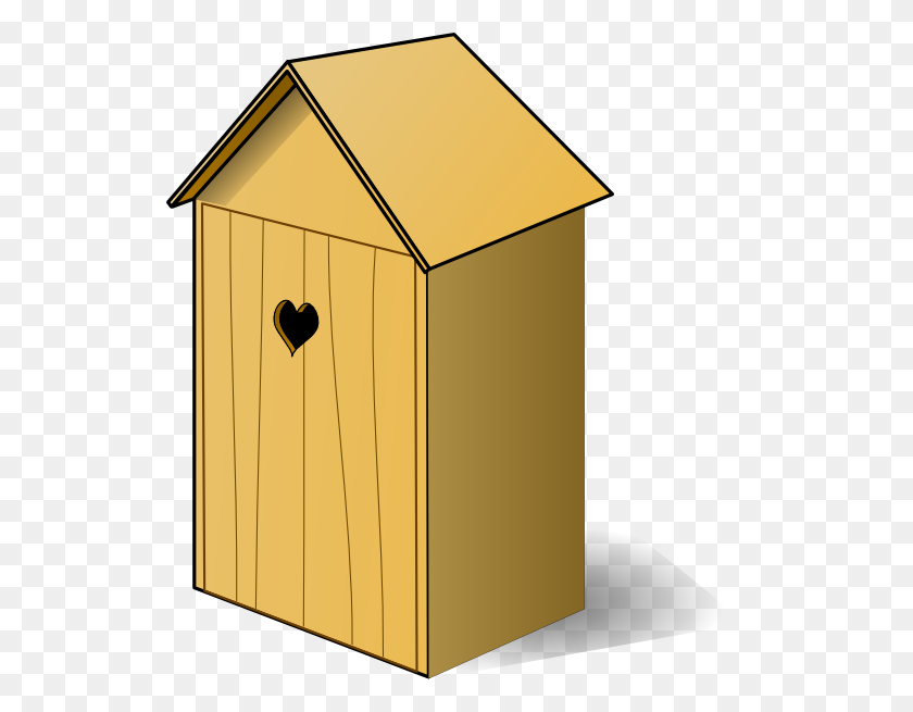 534x595 Outhouse With Heart On Door Clip Art - Outhouse Clipart