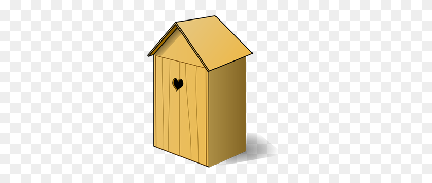 267x297 Outhouse With Heart On Door Png Clip Arts For Web - Door PNG