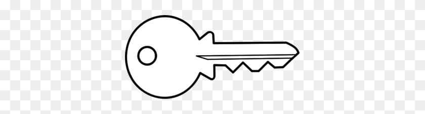 345x167 Outline Of A Key Clipart - Key Clipart