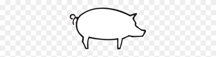297x165 Outline Of A Pig - Flying Pig Clipart Black And White