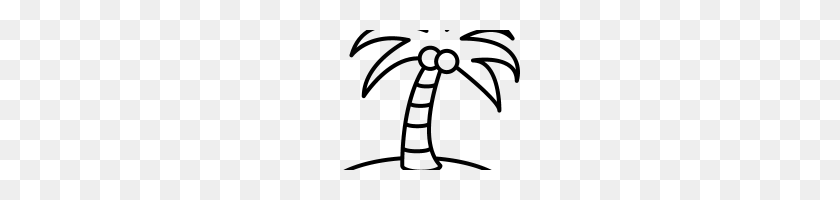 200x140 Outline Of Coconut Tree Collection Of Coconut Tree Outline - Tree Outline PNG