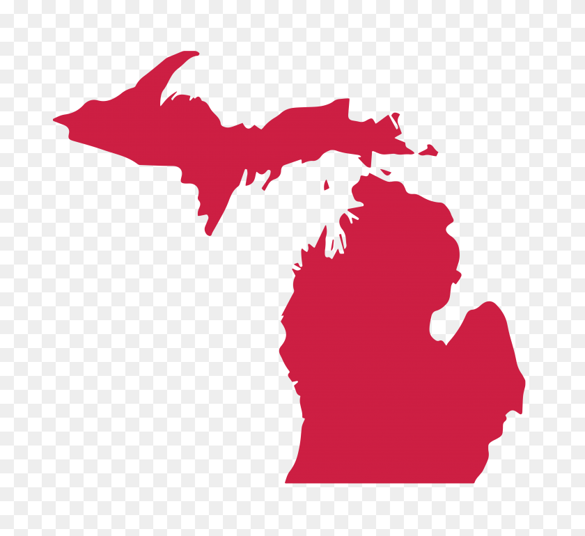 4609x4198 Outline Of Michigan - State Of Michigan Clip Art