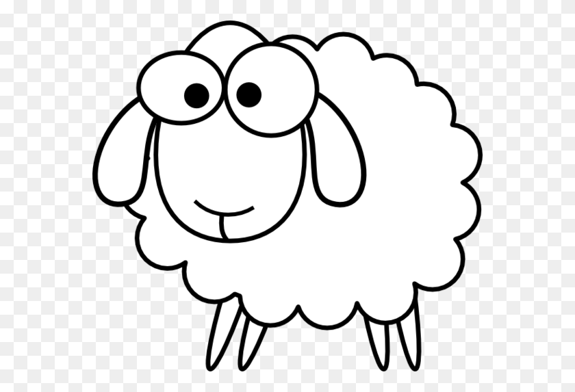 570x513 Outline Sheep Clip Art Vector Online Royalty Free Drawing - Sheep Clipart Outline
