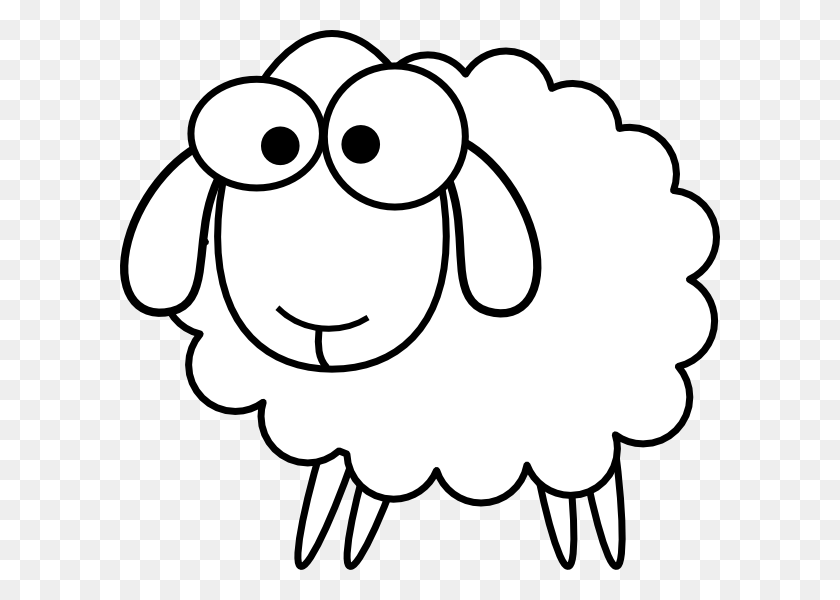 600x540 Outline Sheep Png, Clip Art For Web - Black Sheep Clipart