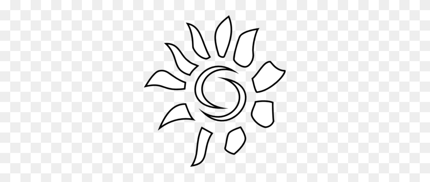 277x297 Outline Sun Clipart, Explore Pictures - Sun Clipart Black And White PNG