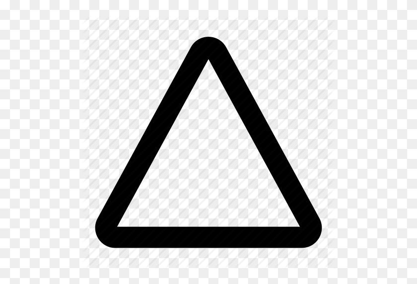 512x512 Контур, Значок Треугольника - Контур Треугольника Png