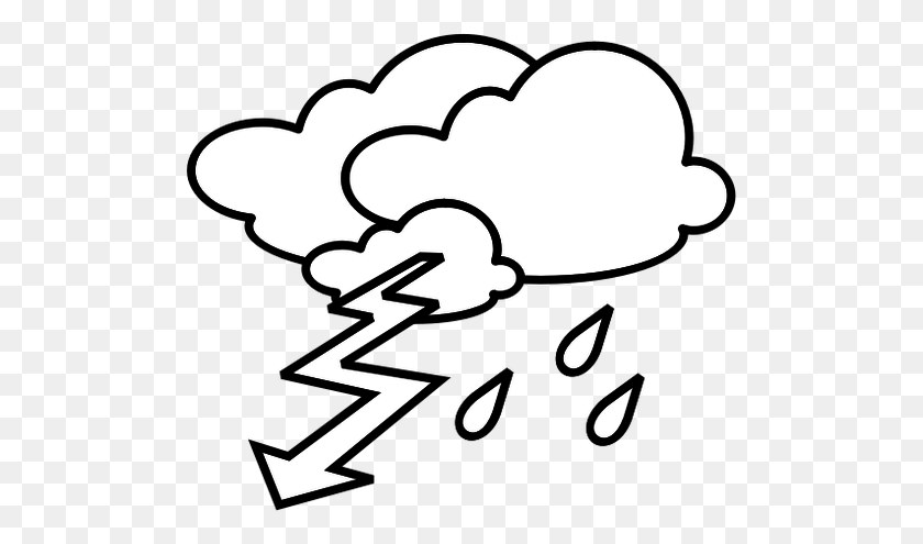 500x435 Outline Weather Forecast Icon For Thunder Vector Clip Rt Public - Weather Forecast Clipart