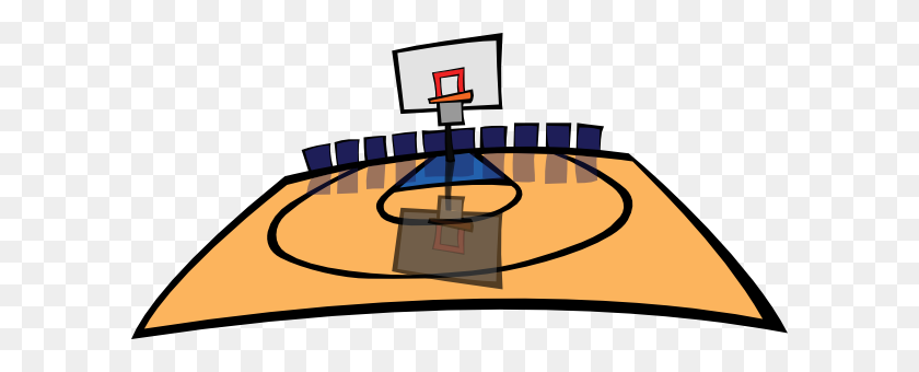 600x280 Outside Court Cliparts - Basketball Backboard Clipart