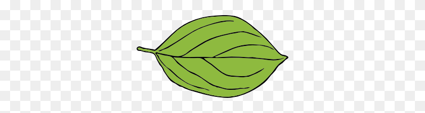 300x164 Oval Leaf Clip Art - Jungle Leaves PNG