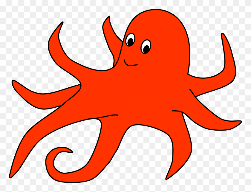 2400x1798 Oval Of Orange Octopus Icons Png - Octopus PNG