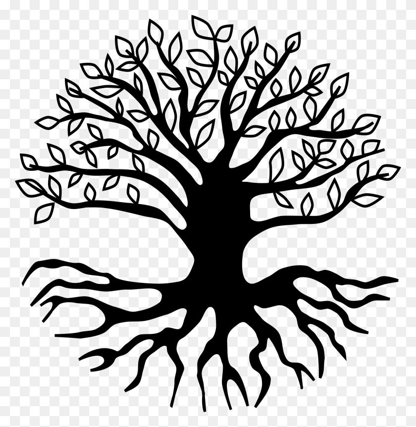 2333x2400 Over Apple Tree Black And White Cliparts Apple Tree Black - Plant Roots Clipart