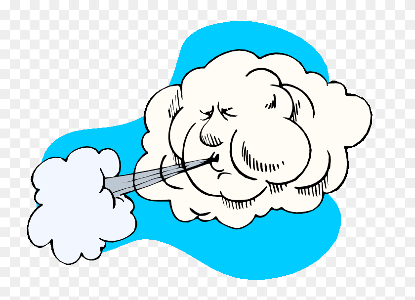 750x547 Over Cloud Blowing Wind Cliparts Cliparts Nube De Viento Que Sopla - Ratchet Clipart