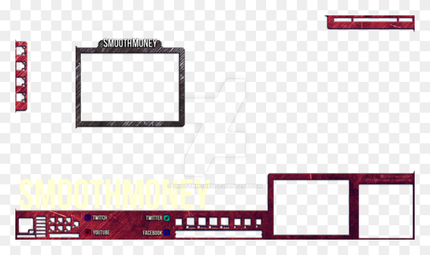 1024x576 Overlay Png Maker, Simple Twitch Overlay For Player Sleeper - Facecam Border PNG