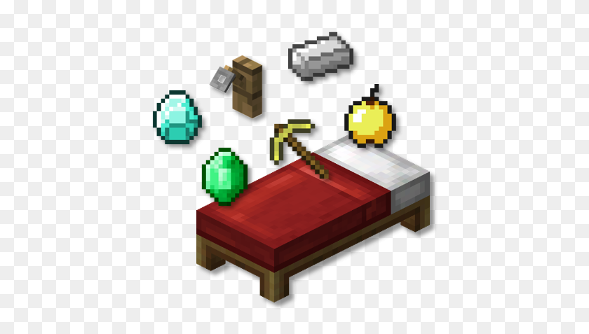 417x417 Overview - Minecraft Bed PNG