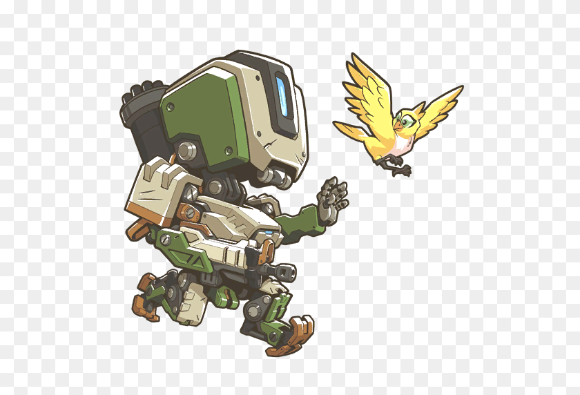 512x512 Overwatch Caricature - Bastion PNG