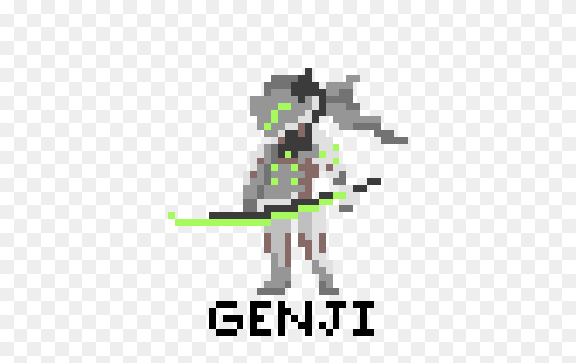 490x470 Overwatch Genji Shimada Sprite Pixel Art Maker - Overwatch Genji PNG