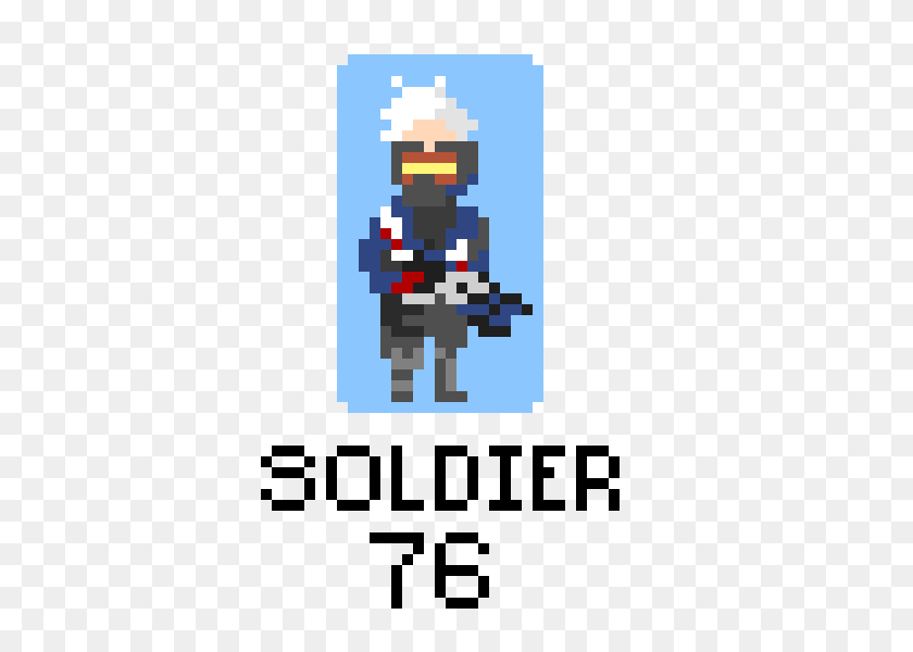 580x540 Overwatch Soldier Sprite Pixel Art Maker - Soldier 76 PNG