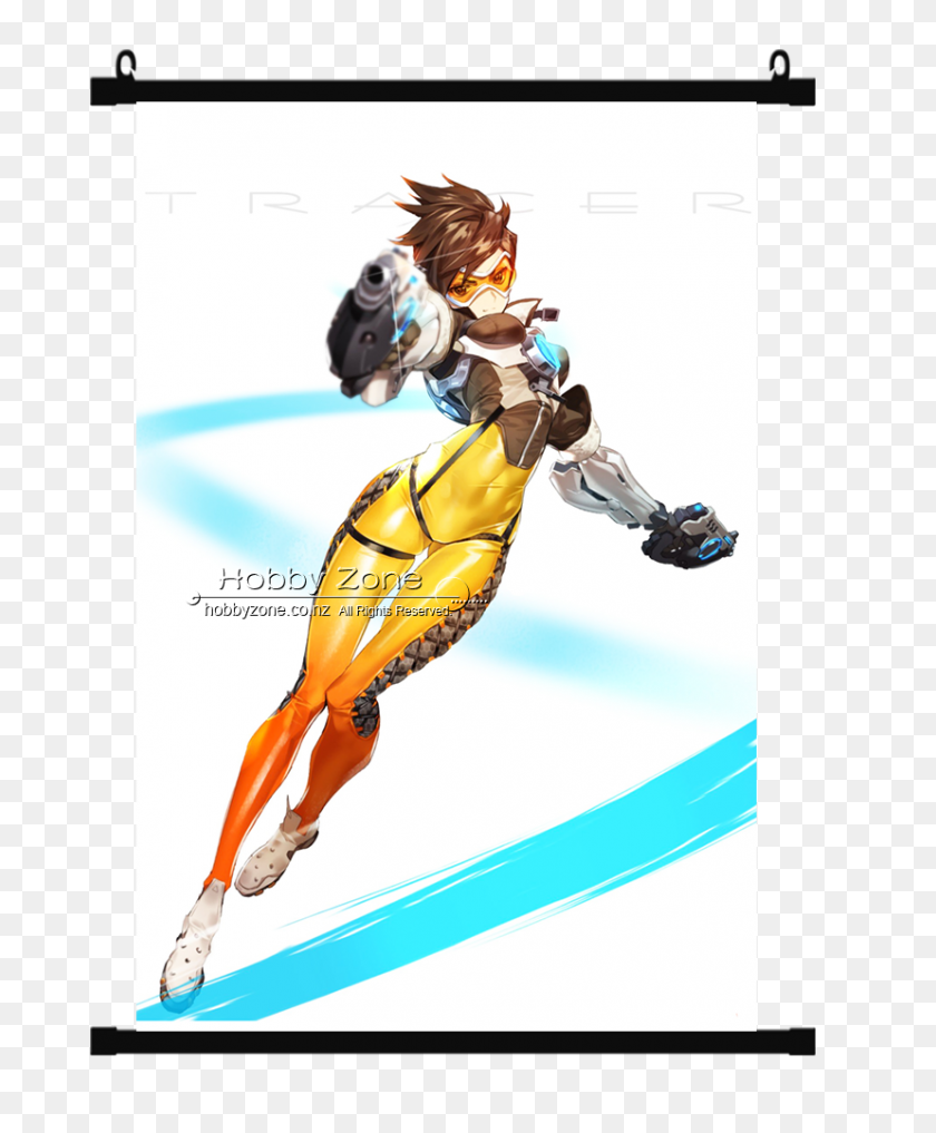 828x1016 Overwatch Tracer Wall Scroll Hobby Zone - Overwatch Tracer PNG