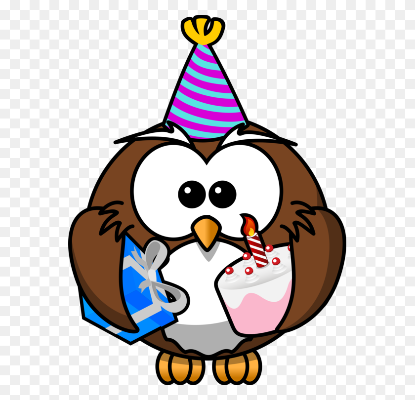 563x750 Owl Bird Cartoon Funny Animal Line Art - Funny Hat Clipart