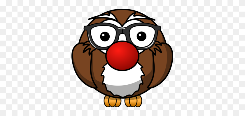 349x340 Owl Bird Cartoon Funny Animal Line Art - Funny Turkey Clipart