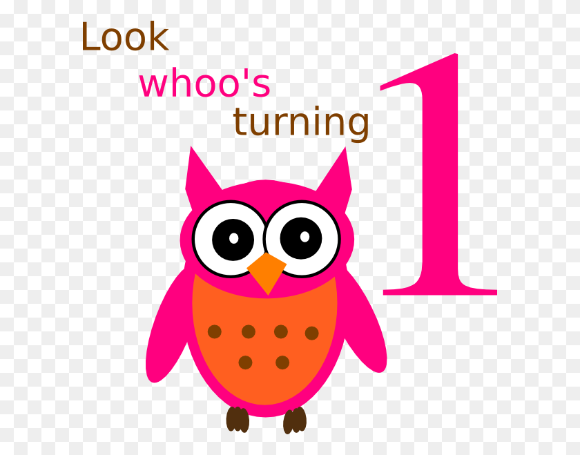 600x599 Owl Birthday Clip Art - 1st Birthday Clipart
