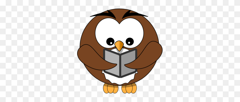 299x297 Owl Book Clip Art - Someone Reading A Book Clipart